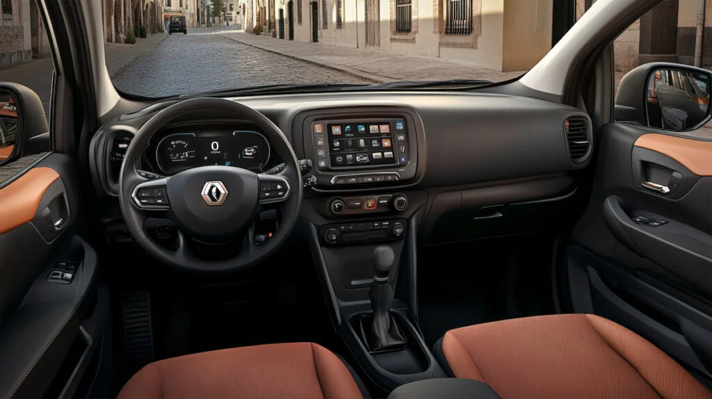 Салон современного автомобиля Renault крупным планом