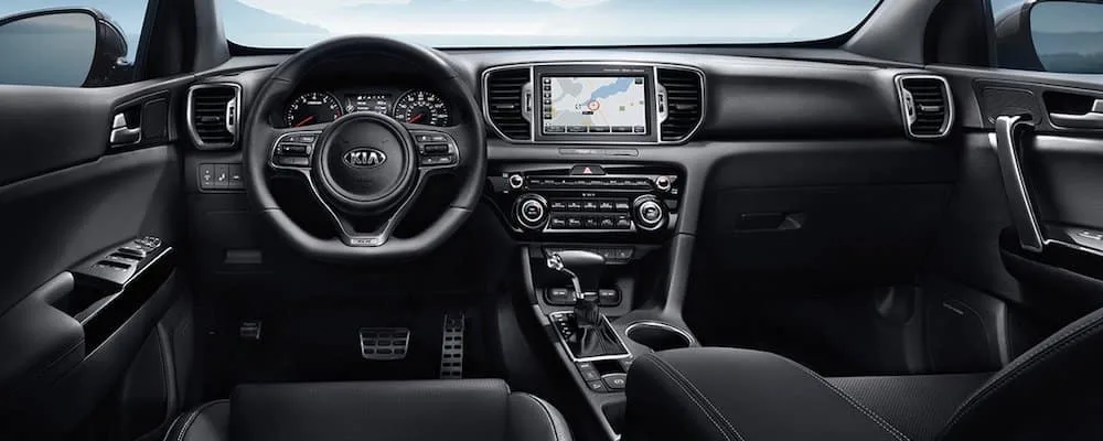 2019 sportage interior Интерьер автомобиля с современной приборной панелью